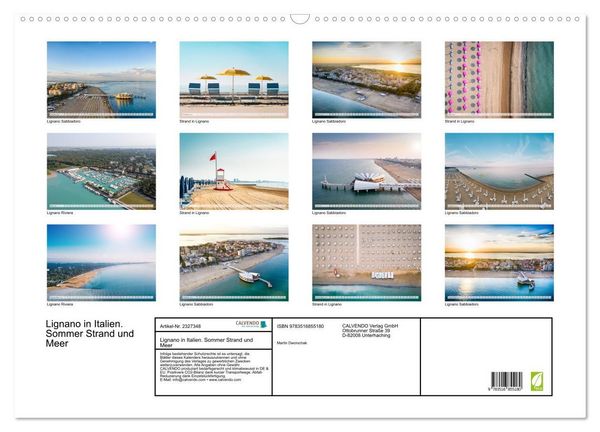 Produktbild: Lignano in Italien. Sommer Strand und Meer (Wandkalender 2027 DIN A2 quer), CALVENDO Monatskalender