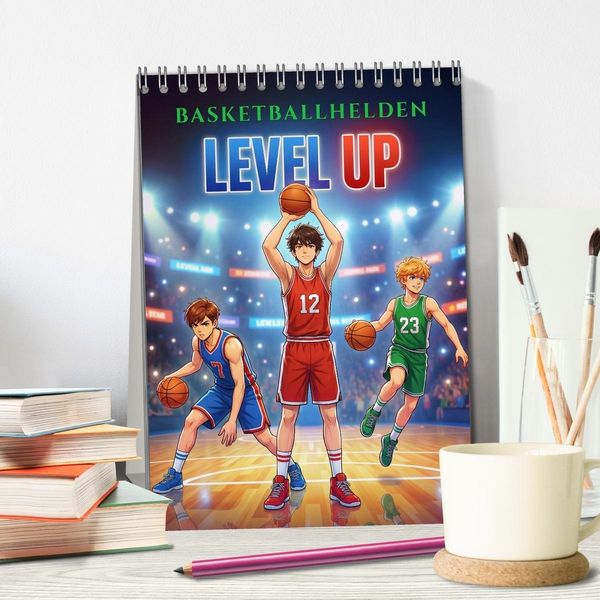 Produktbild: Level Up &ndash; Basketballhelden (Tischkalender 2027 DIN A5 hoch), CALVENDO Monatskalender