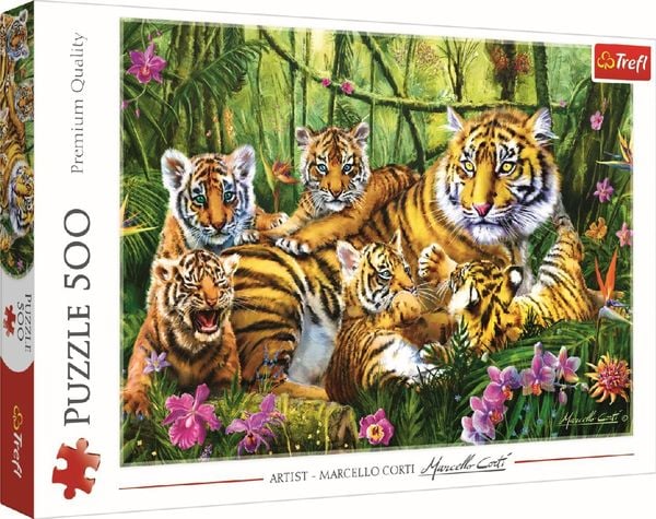 Puzzle 500 Tiger Familie (Puzzle)
