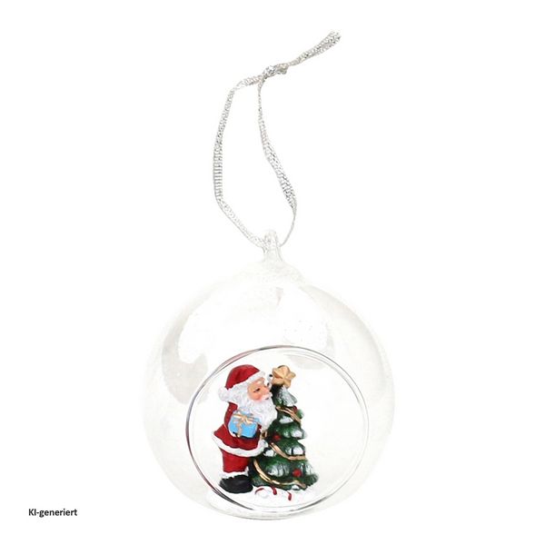 Produktbild: SIGRO Figur in Glaskugel Weihnachtsmann mit Baum Figur in Glaskugel Weihnachtsmann mit Baum