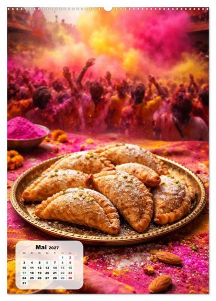 Produktbild: Indien - Eine Schlemmerreise durchs Land der Gew&uuml;rze (hochwertiger Premium Wandkalender 2027 DIN A2 hoch), Kunstdruck in Hochglanz