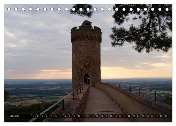 Produktbild: Burgen & Schl&ouml;sser im Odenwald (Tischkalender 2026 DIN A5 quer), CALVENDO Monatskalender
