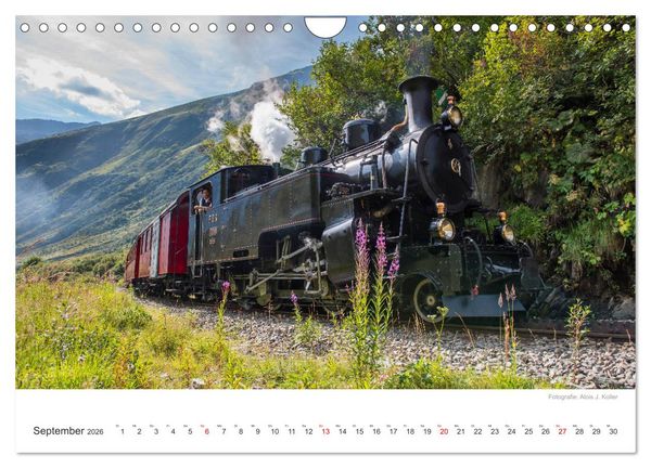 Produktbild: Dampfbahn Furka 2026 (Wandkalender 2026 DIN A4 quer), CALVENDO Monatskalender
