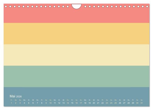Produktbild: 70er Jahre Bastelkalender - DIY Kreativ-Kalender zum Selbstgestalten (Wandkalender 2026 DIN A4 quer), CALVENDO Monatskalender