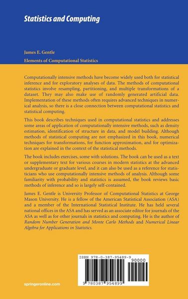 Produktbild: Elements of Computational Statistics