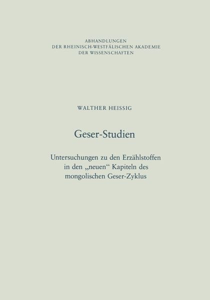 Produktbild: Geser-Studien