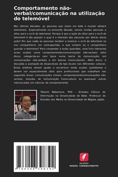 Produktbild: Comportamento n&atilde;o-verbal/comunica&ccedil;&atilde;o na utiliza&ccedil;&atilde;o do telem&oacute;vel