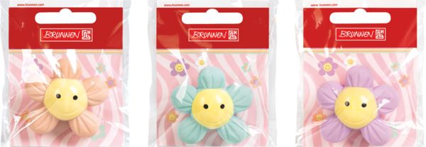 Produktbild: Brunnen Radiergummi Happy Hippie 3D &brvbar; sortiert