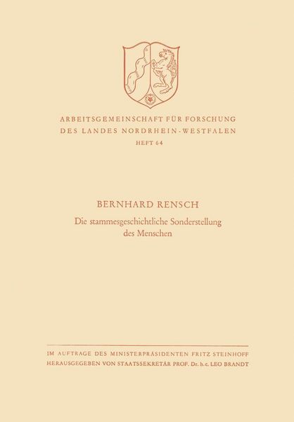 Produktbild: Die stammesgeschichtliche Sonderstellung des Menschen