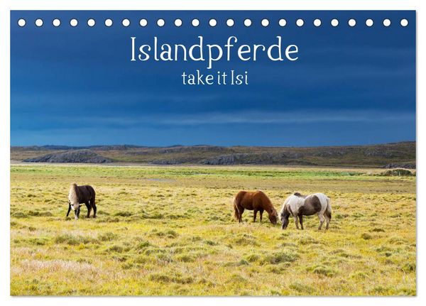 Islandpferde take it Isi (Tischkalender 2026 DIN A5 quer), CALVENDO Monatskalender