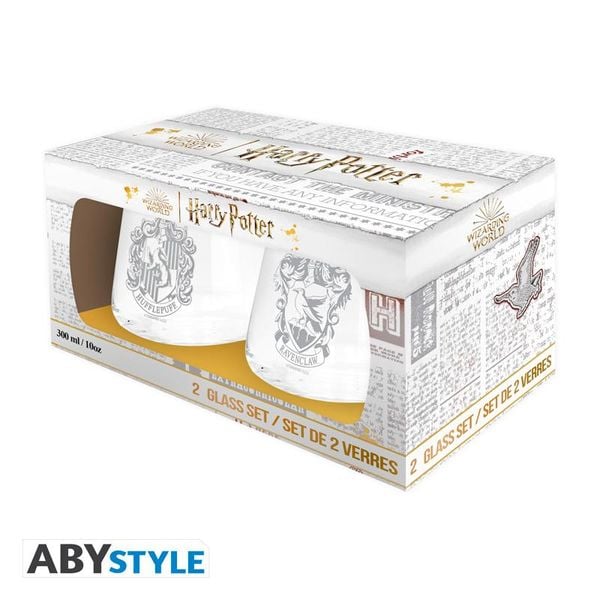 Produktbild: HARRY POTTER 2 Glass Set Ravenclaw & Hufflepuff