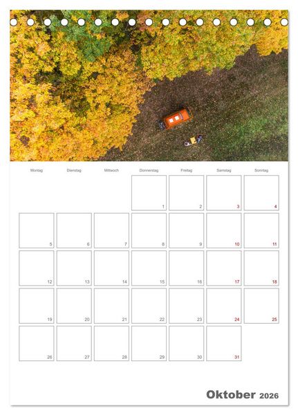 Produktbild: Vanlife Jahresplaner (Tischkalender 2026 DIN A5 hoch), CALVENDO Monatskalender