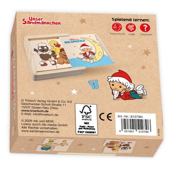 Produktbild: TR&Ouml;TSCH - Unser Sandm&auml;nnchen Holzpuzzle