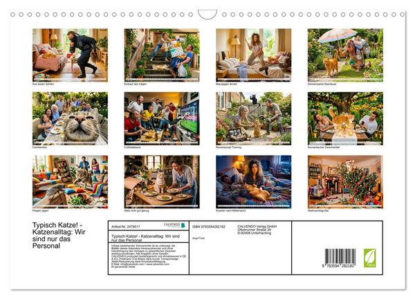 Produktbild: Typisch Katze! - Katzenalltag: Wir sind nur das Personal (Wandkalender 2027 DIN A3 quer), CALVENDO Monatskalender