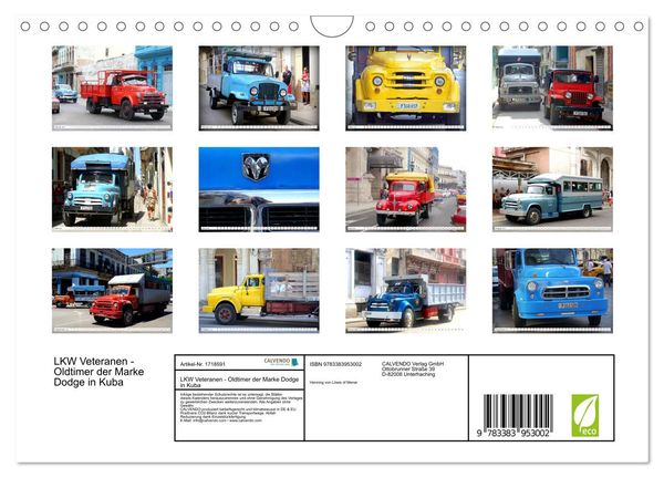 Produktbild: LKW Veteranen - Oldtimer der Marke Dodge in Kuba (Wandkalender 2025 DIN A4 quer), CALVENDO Monatskalender