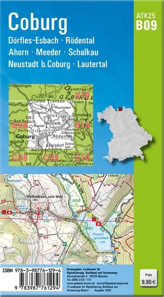 Produktbild: ATK25-B09 Coburg (Amtliche Topographische Karte 1:25000)
