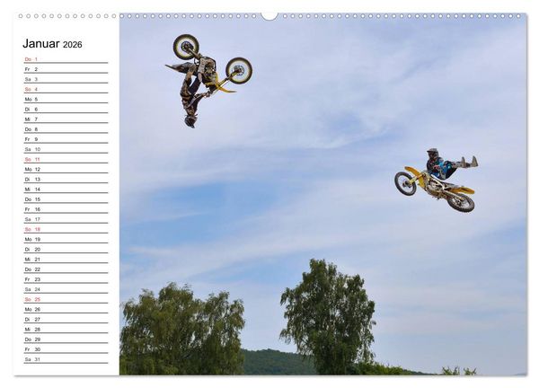 Produktbild: Motocross - Terminplaner (hochwertiger Premium Wandkalender 2026 DIN A2 quer), Kunstdruck in Hochglanz