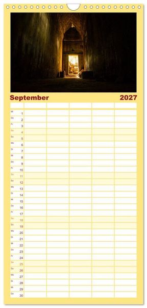 Produktbild: Familienplaner 2027 - Magisches Kambodscha mit 5 Spalten (Wandkalender, 21 x 45 cm) CALVENDO