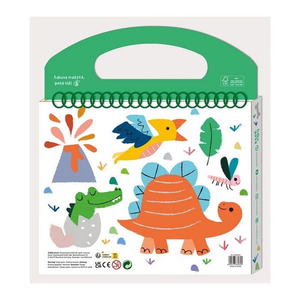 Produktbild: HAKUYOKA - Erstes Wachsmalkreidenset Dino