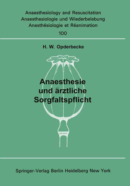 Produktbild: Anaesthesie und &auml;rztliche Sorgfaltspflicht