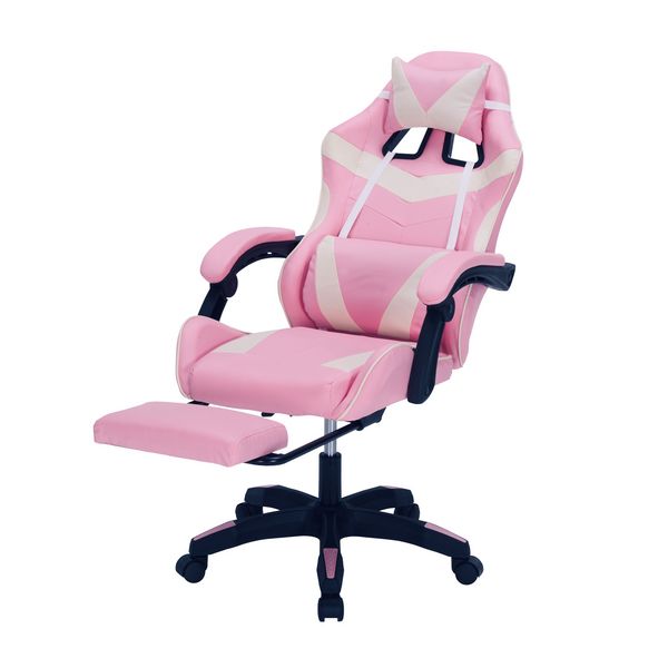 Produktbild: HTI-Living Drehstuhl Krit Eco Pink Weiss PVC Drehstuhl Krit Eco Pink Weiss PVC