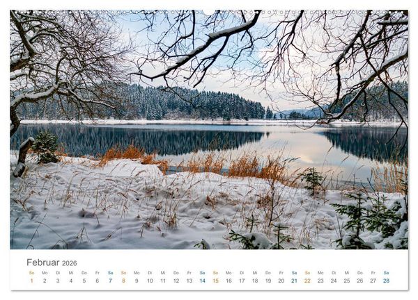 Produktbild: Rennsteig - Weitwanderweg (hochwertiger Premium Wandkalender 2026 DIN A2 quer), Kunstdruck in Hochglanz