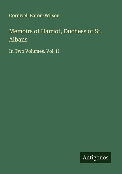 Produktbild: Memoirs of Harriot, Duchess of St. Albans