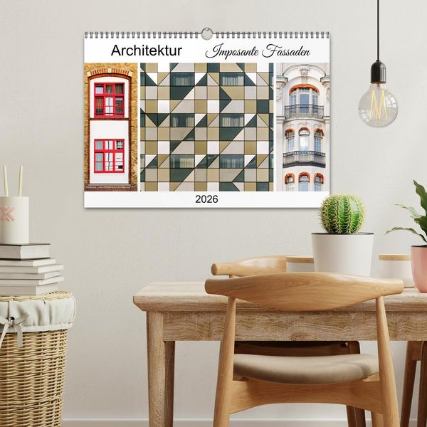 Produktbild: Architektur. Imposante Fassaden (Wandkalender 2026 DIN A3 quer), CALVENDO Monatskalender