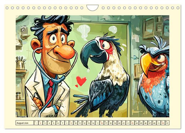 Produktbild: Beim Tierarzt! Tierisch schr&auml;ge Besuche in der Vetklinik (Wandkalender 2026 DIN A4 quer), CALVENDO Monatskalender