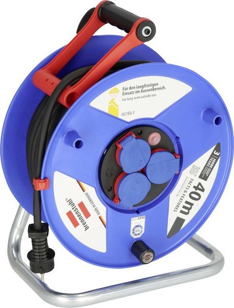 Brennenstuhl 1233120 Kabeltrommel 40.00m Schwarz Schutzkontakt-Stecker