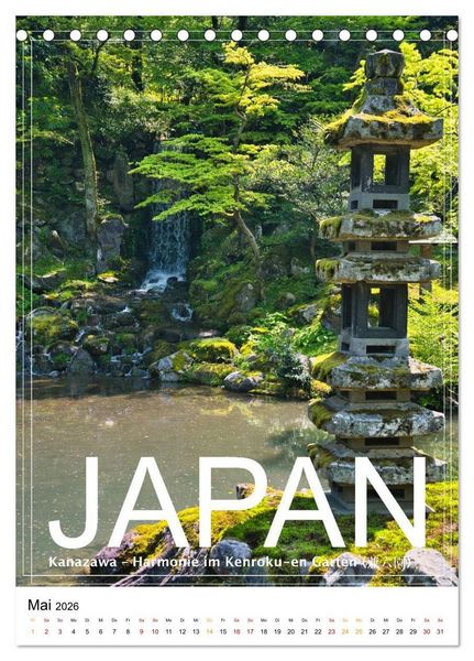 Produktbild: Japan PosterArt 2024 (Tischkalender 2026 DIN A5 hoch), CALVENDO Monatskalender