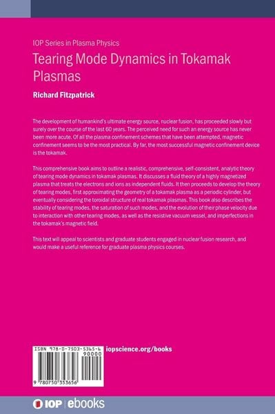 Produktbild: Tearing Mode Dynamics in Tokamak Plasmas