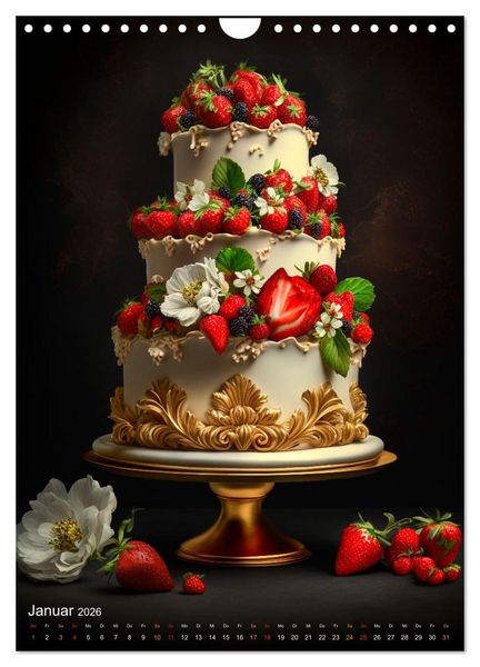 Produktbild: Zur Hochzeit eine Torte (Wandkalender 2026 DIN A4 hoch), CALVENDO Monatskalender