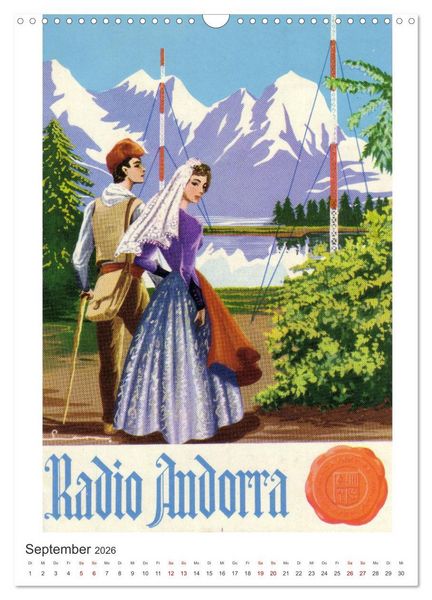 Produktbild: Radio Nostalgie - Empfangsbest&auml;tigungskarten internationaler Rundfunkstationen (Wandkalender 2026 DIN A3 hoch), CALVENDO Monatskalender