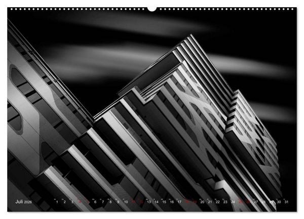 Produktbild: Monochrome Architektur (Wandkalender 2026 DIN A2 quer), CALVENDO Monatskalender