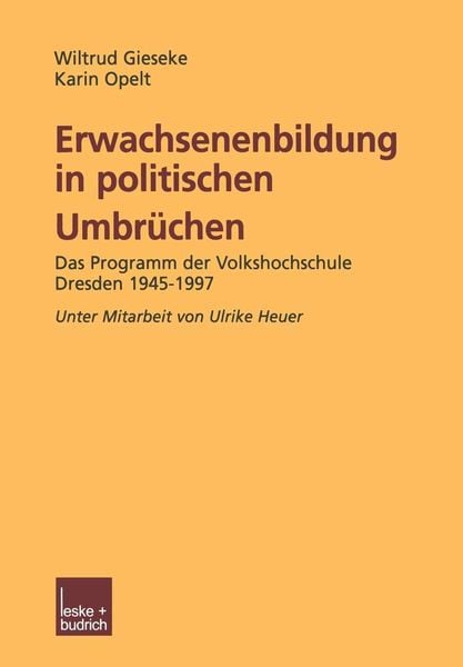 Erwachsenenbildung in politischen Umbrüchen