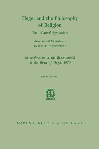 Produktbild: Hegel and the Philosophy of Religion