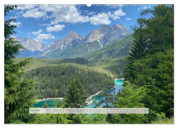 Produktbild: Alpenauszeit - Traumhafte Bergmomente am Wasser (hochwertiger Premium Wandkalender 2026 DIN A2 quer), Kunstdruck in Hochglanz