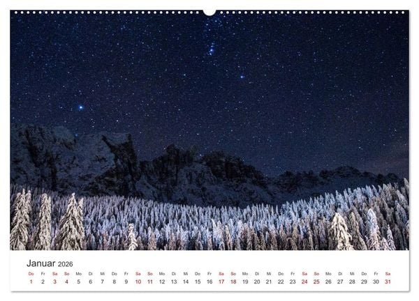 Produktbild: Nachthimmel - Unfassbare Fotografien der Sterne. (Wandkalender 2026 DIN A2 quer), CALVENDO Monatskalender