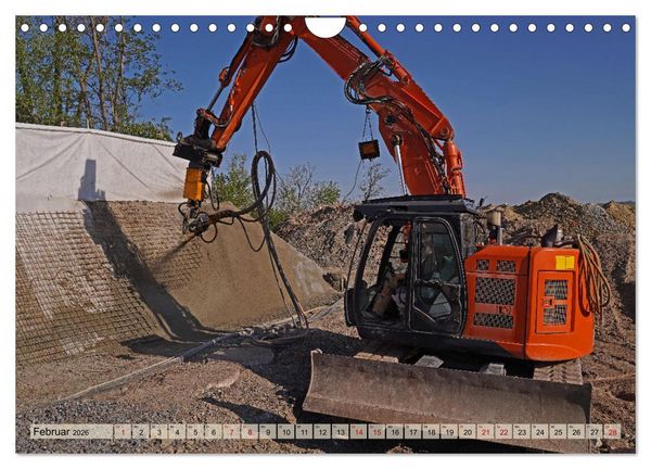 Produktbild: Bagger im Einsatz (Wandkalender 2026 DIN A4 quer), CALVENDO Monatskalender