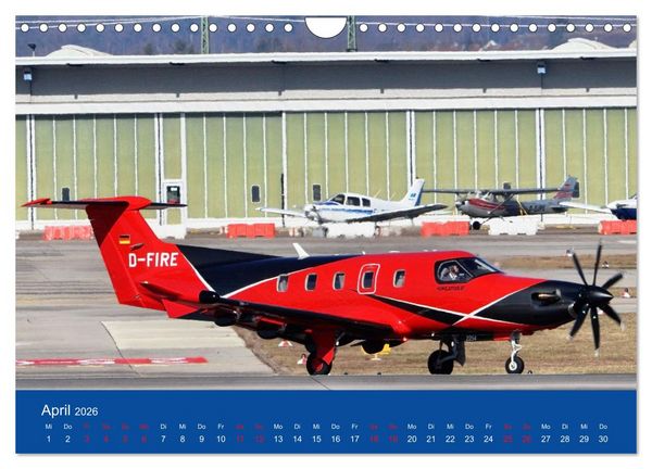 Produktbild: Besondere Flugzeuge am Flughafen Stuttgart (Wandkalender 2026 DIN A4 quer), CALVENDO Monatskalender