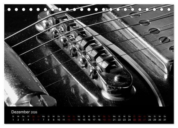 Produktbild: Regelwerke - Details alter E-Gitarren (Tischkalender 2026 DIN A5 quer), CALVENDO Monatskalender