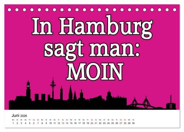 Produktbild: Hamburger Schnack (Tischkalender 2026 DIN A5 quer), CALVENDO Monatskalender