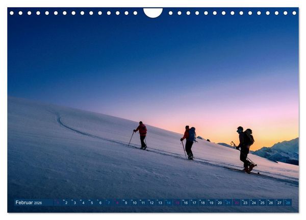 Produktbild: Skimountaineering - Erobere die Berge im Winter (Wandkalender 2026 DIN A4 quer), CALVENDO Monatskalender
