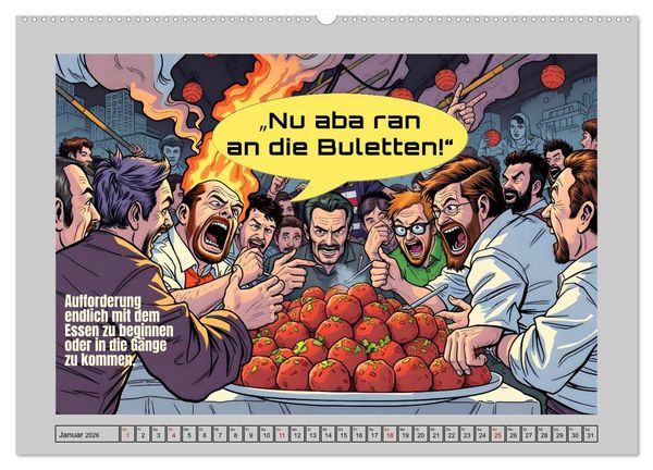 Produktbild: Liebenswerte Berliner Mundart (Wandkalender 2026 DIN A2 quer), CALVENDO Monatskalender