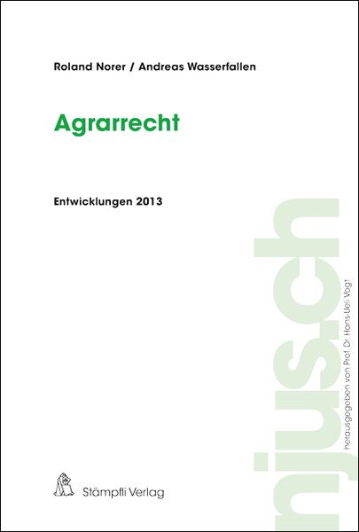 Produktbild: Agrarrecht, Entwicklungen 2013