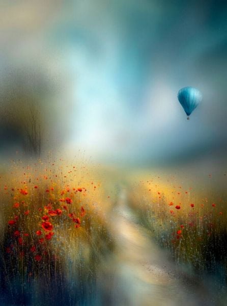 CALVENDO Puzzle Schweben über Farben - als würde der Himmel selbst träumen | 2000 Teile Lege-Größe 90x67cm Foto-Puzzle für glückliche Stunden,