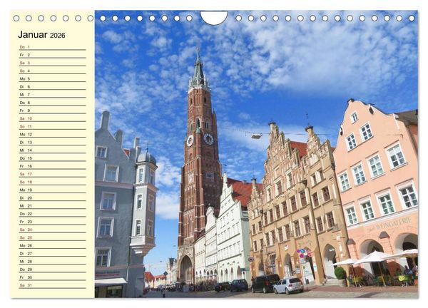 Produktbild: Landshut erleben (Wandkalender 2026 DIN A4 quer), CALVENDO Monatskalender
