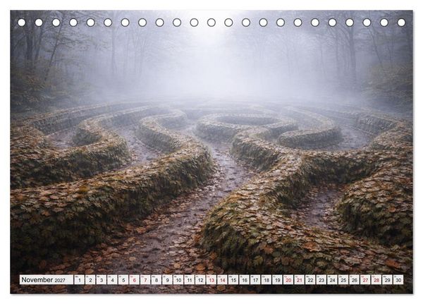Produktbild: Labyrinth - Die stille Kunst der Umwege (Tischkalender 2027 DIN A5 quer), CALVENDO Monatskalender