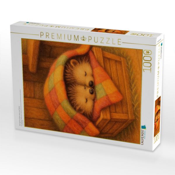 Produktbild: CALVENDO Puzzle Zwei Igel kuscheln unter einer Decke | 1000 Teile Lege-Gr&ouml;&szlig;e 64x48cm Foto-Puzzle f&uuml;r gl&uuml;ckliche Stunden